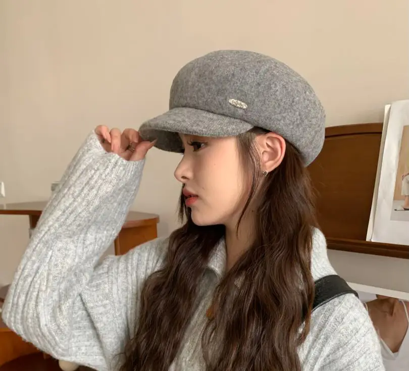 Women Wool Bailey Hat Autumn Winter Casual Elegant Cap - Image 3