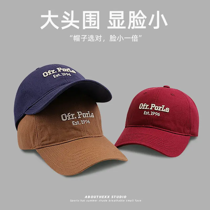 Big Head Sunscreen Cap Women Men Korean Fashion