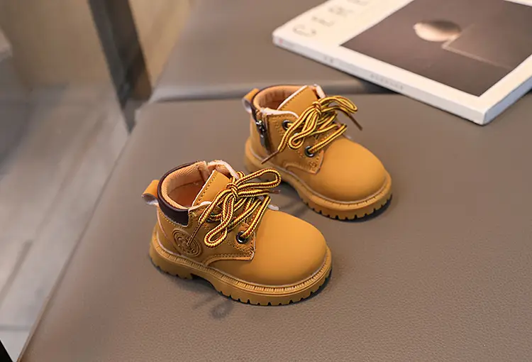 Autumn New Baby Shoes Children's Martin Boots Girls Yellow Boots Leather Ankle Boots Boys Soft Sole Toddler Shoes — feature 10
