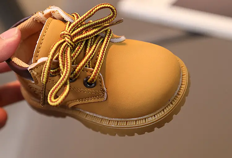Autumn New Baby Shoes Children's Martin Boots Girls Yellow Boots Leather Ankle Boots Boys Soft Sole Toddler Shoes — feature 11