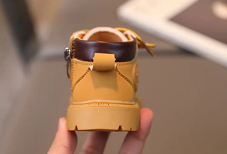Autumn New Baby Shoes Children's Martin Boots Girls Yellow Boots Leather Ankle Boots Boys Soft Sole Toddler Shoes — feature 12