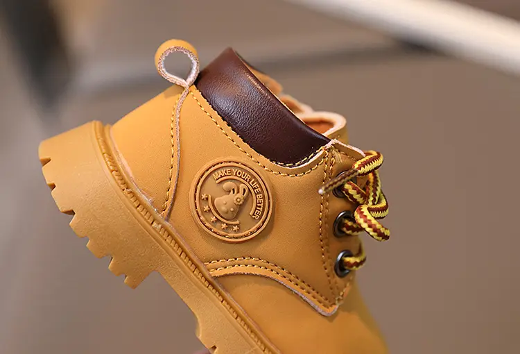 Autumn New Baby Shoes Children's Martin Boots Girls Yellow Boots Leather Ankle Boots Boys Soft Sole Toddler Shoes — feature 13