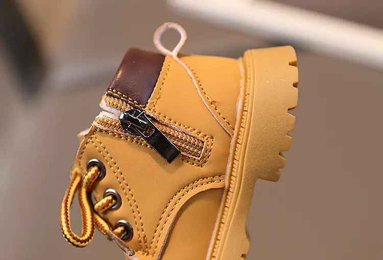 Autumn New Baby Shoes Children's Martin Boots Girls Yellow Boots Leather Ankle Boots Boys Soft Sole Toddler Shoes — feature 14