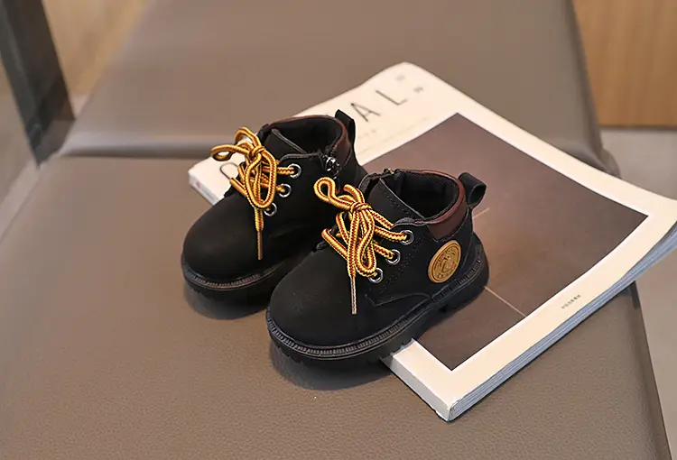 Autumn New Baby Shoes Children's Martin Boots Girls Yellow Boots Leather Ankle Boots Boys Soft Sole Toddler Shoes — feature 2