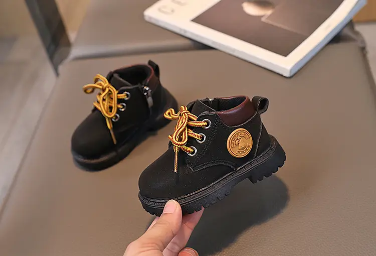 Autumn New Baby Shoes Children's Martin Boots Girls Yellow Boots Leather Ankle Boots Boys Soft Sole Toddler Shoes — feature 3