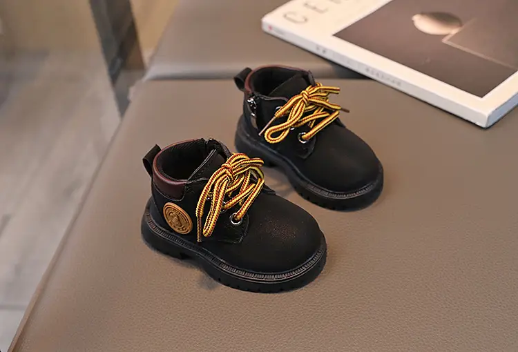 Autumn New Baby Shoes Children's Martin Boots Girls Yellow Boots Leather Ankle Boots Boys Soft Sole Toddler Shoes — feature 4