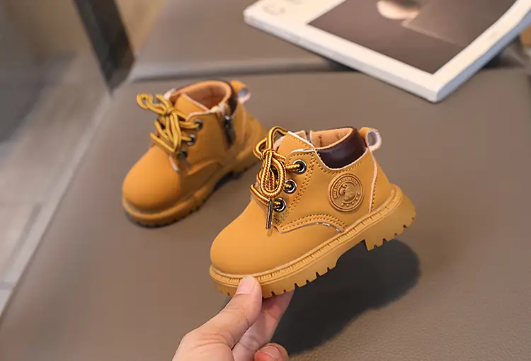 Autumn New Baby Shoes Children's Martin Boots Girls Yellow Boots Leather Ankle Boots Boys Soft Sole Toddler Shoes — feature 9