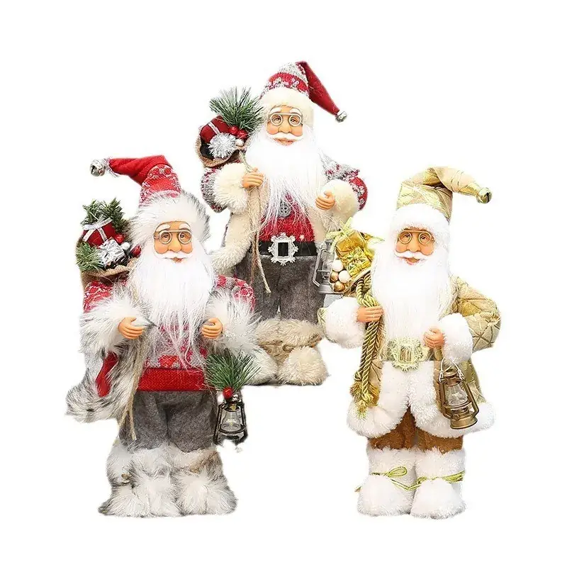 Christmas Old Man Doll Santa Window Decor 30cm White