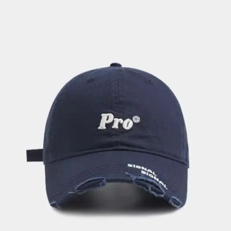Navy Blue Pro Baseball Cap for Girls Round Face