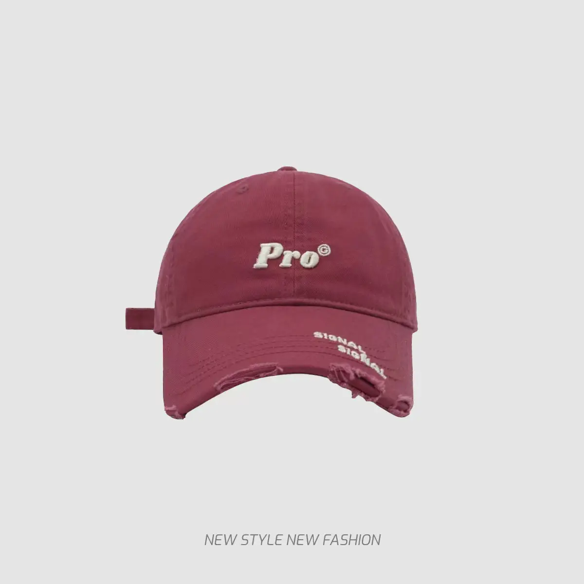 Navy Blue Pro Baseball Cap for Girls Round Face