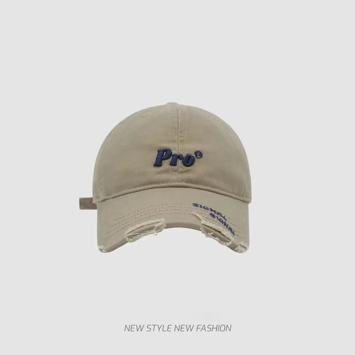 Navy Blue Pro Baseball Cap for Girls Round Face