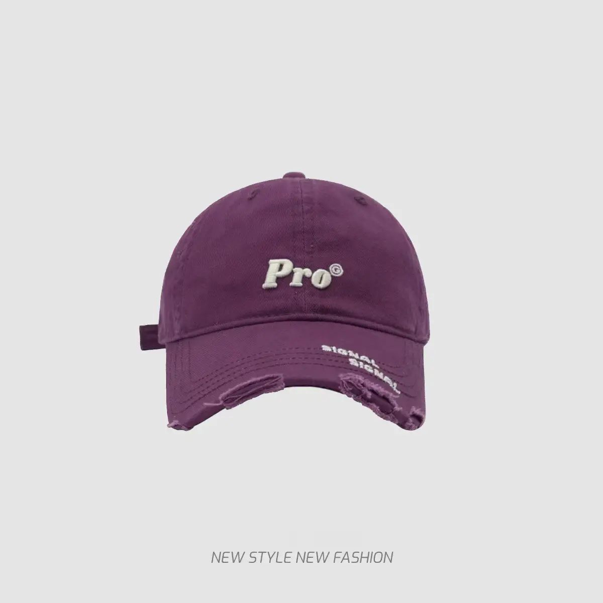 Navy Blue Pro Baseball Cap for Girls Round Face