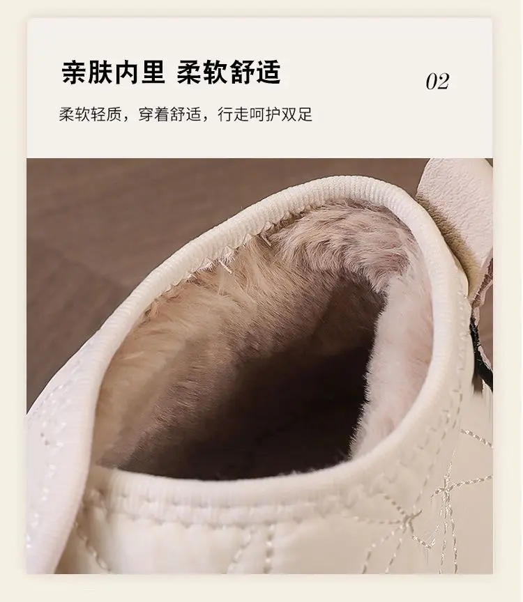 Winter New Short Boots Women's Cotton Shoes fleece-lined Thickened Warm Snow Boots Waterproof Non-slip Plus Size Casual Cotton Boots — feature 20