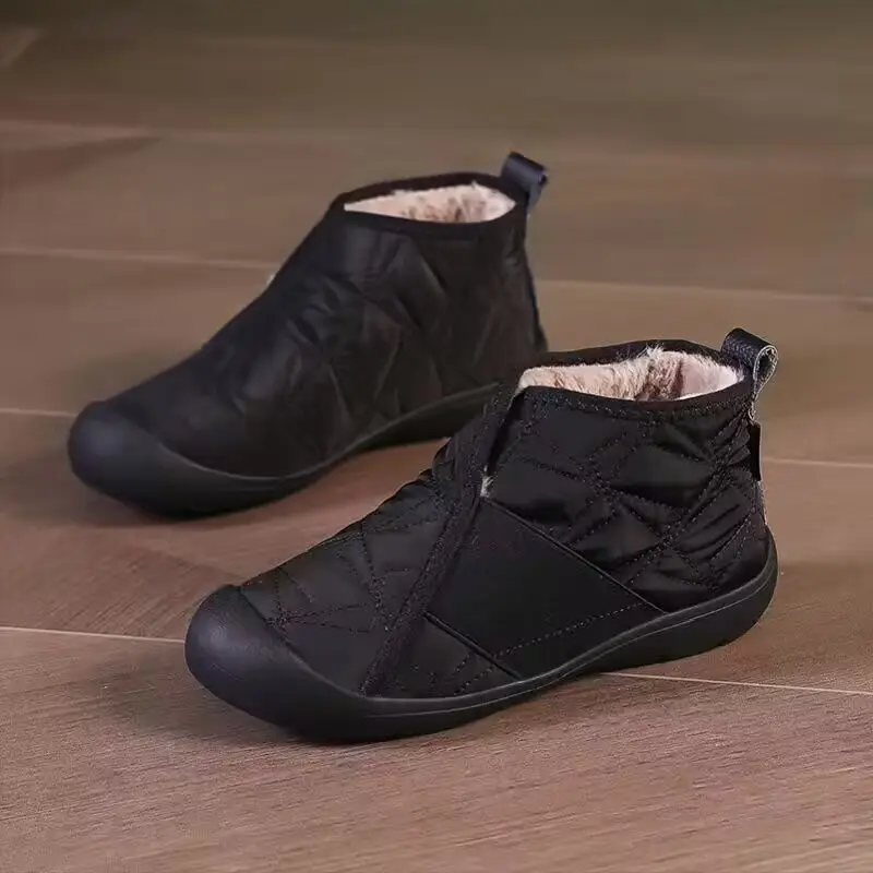 Winter New Short Boots Women's Cotton Shoes fleece-lined Thickened Warm Snow Boots Waterproof Non-slip Plus Size Casual Cotton Boots - Image 2