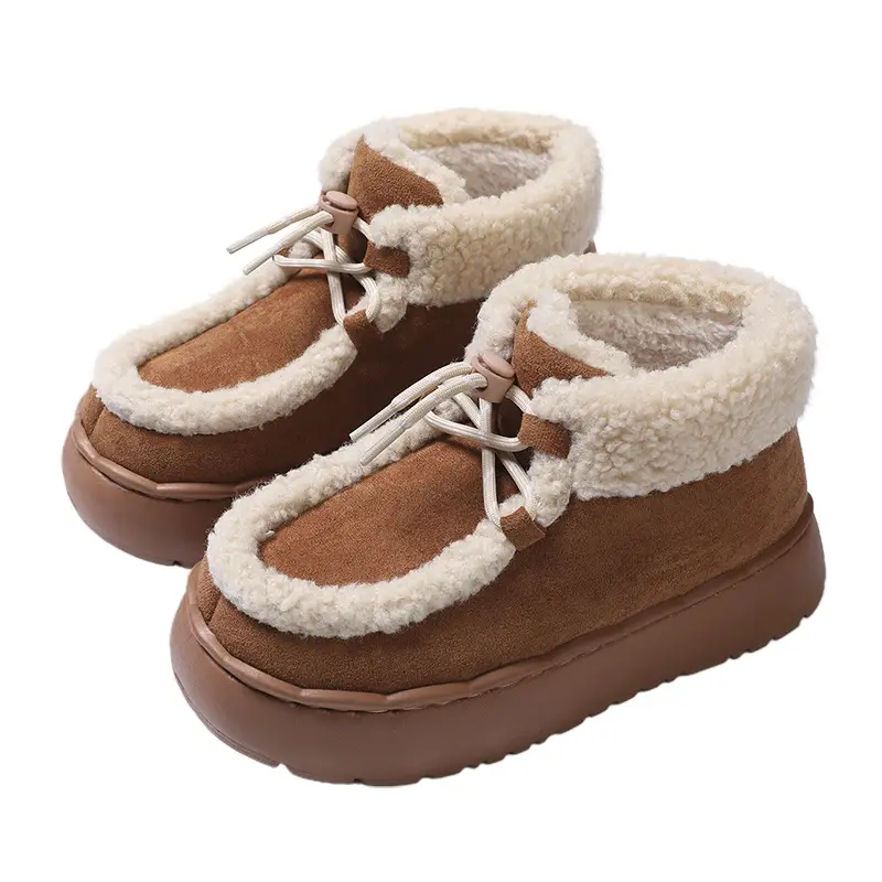 Nanbo Wan Snow Boots Women's Winter Retro All-match Thick Bottom EVA Non-slip New Style Outer Wear Lace-up Cotton Shoes All-inclusive Heel - Image 7