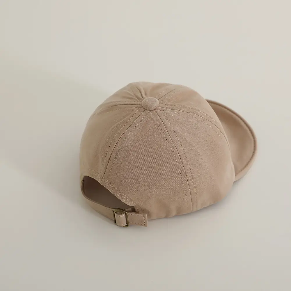 Korean Baby Soft Brim Cap Bear Embroidered Grey — feature 7