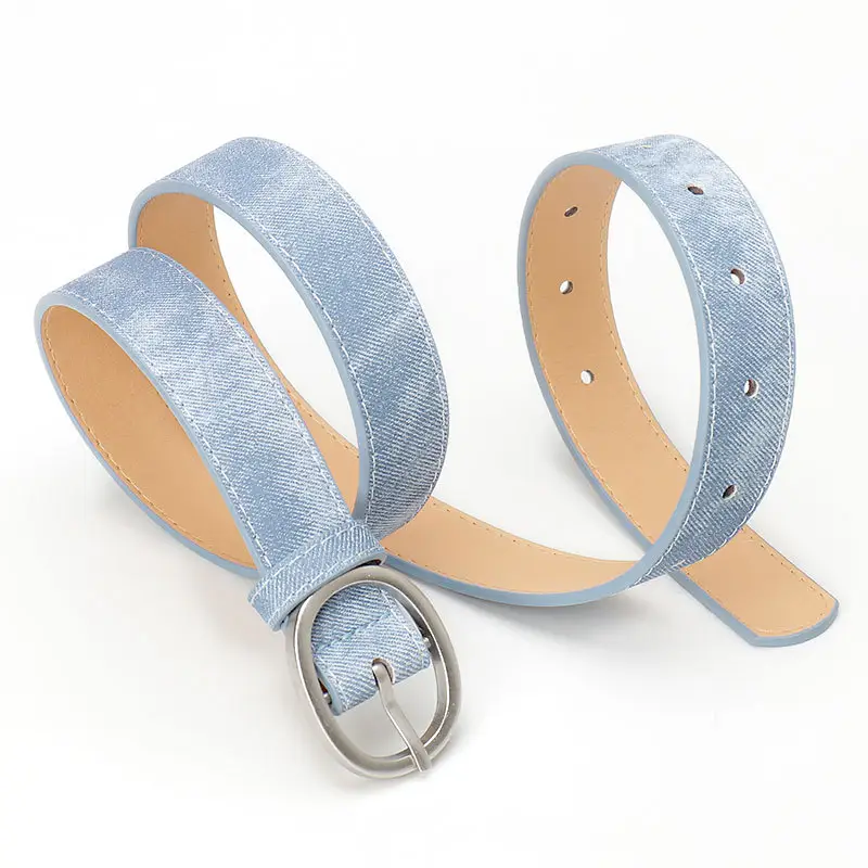 Women's Tan Suede Oval Belt Casual Wear - Image 9
