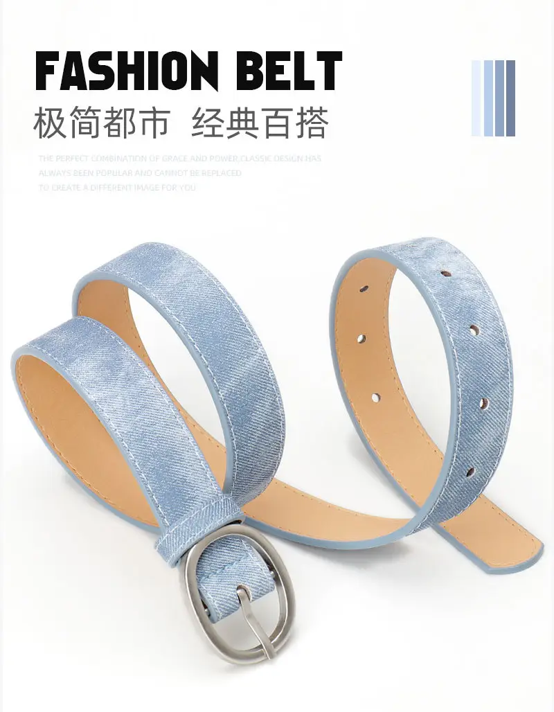 Women's Tan Suede Oval Belt Casual Wear — feature 11