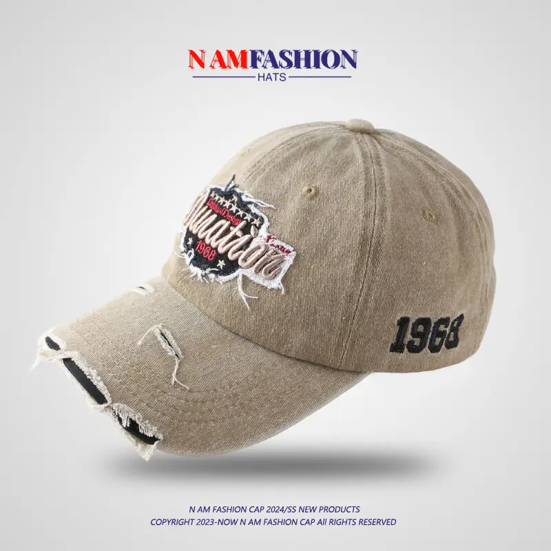 Vintage Old English Baseball Cap Women Korean Embroidery Men Trendy — feature 7