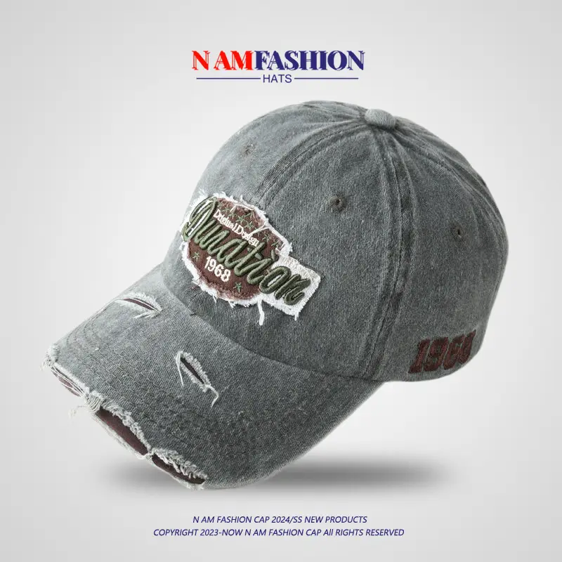 Vintage Old English Baseball Cap Women Korean Embroidery Men Trendy — feature 9