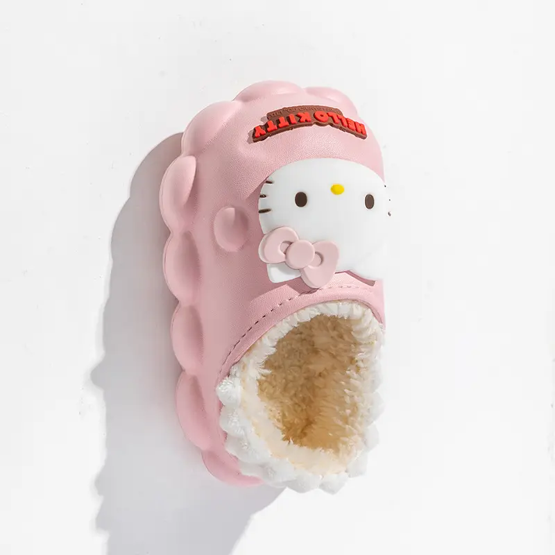 Sanrio Plush Cartoon Cotton Slippers for Women Winter Indoor Home Non-Slip Rabbit Fur Cotton Slippers Cinnamon Cute Big-Eared Dog