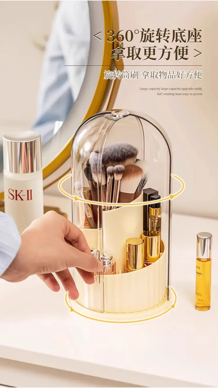 Rotating 360° Cosmetic Brush & Lipstick Storage Rack — feature 3
