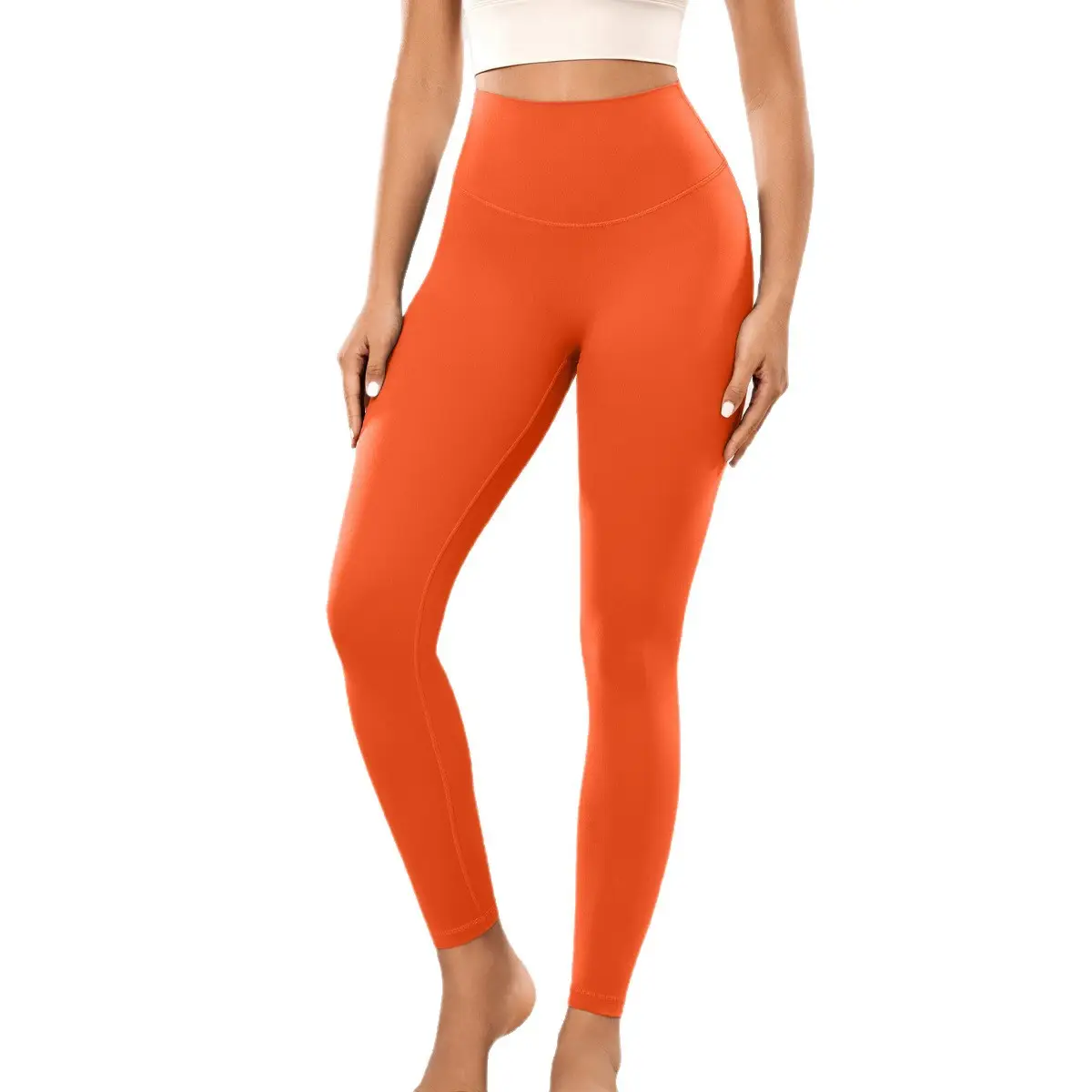 Peach Yoga Pants with Belt Pocket Fitness Wear