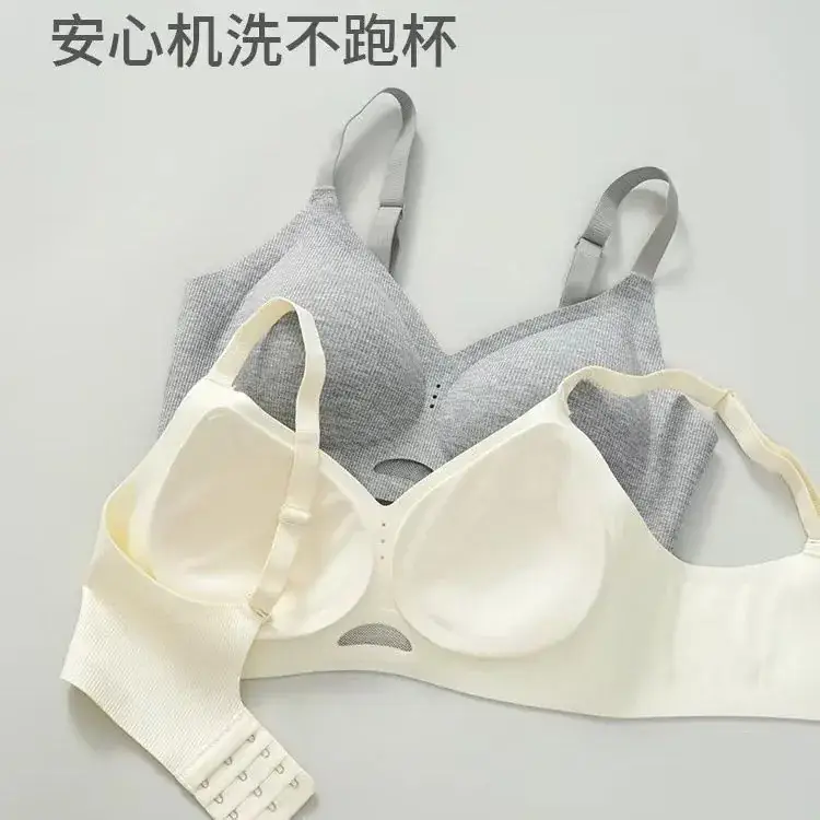 Girl's Bra Oxygen Cotton Jelly Soft Lacquer Hollow Mesh Sport Style Grey Maillard Bra