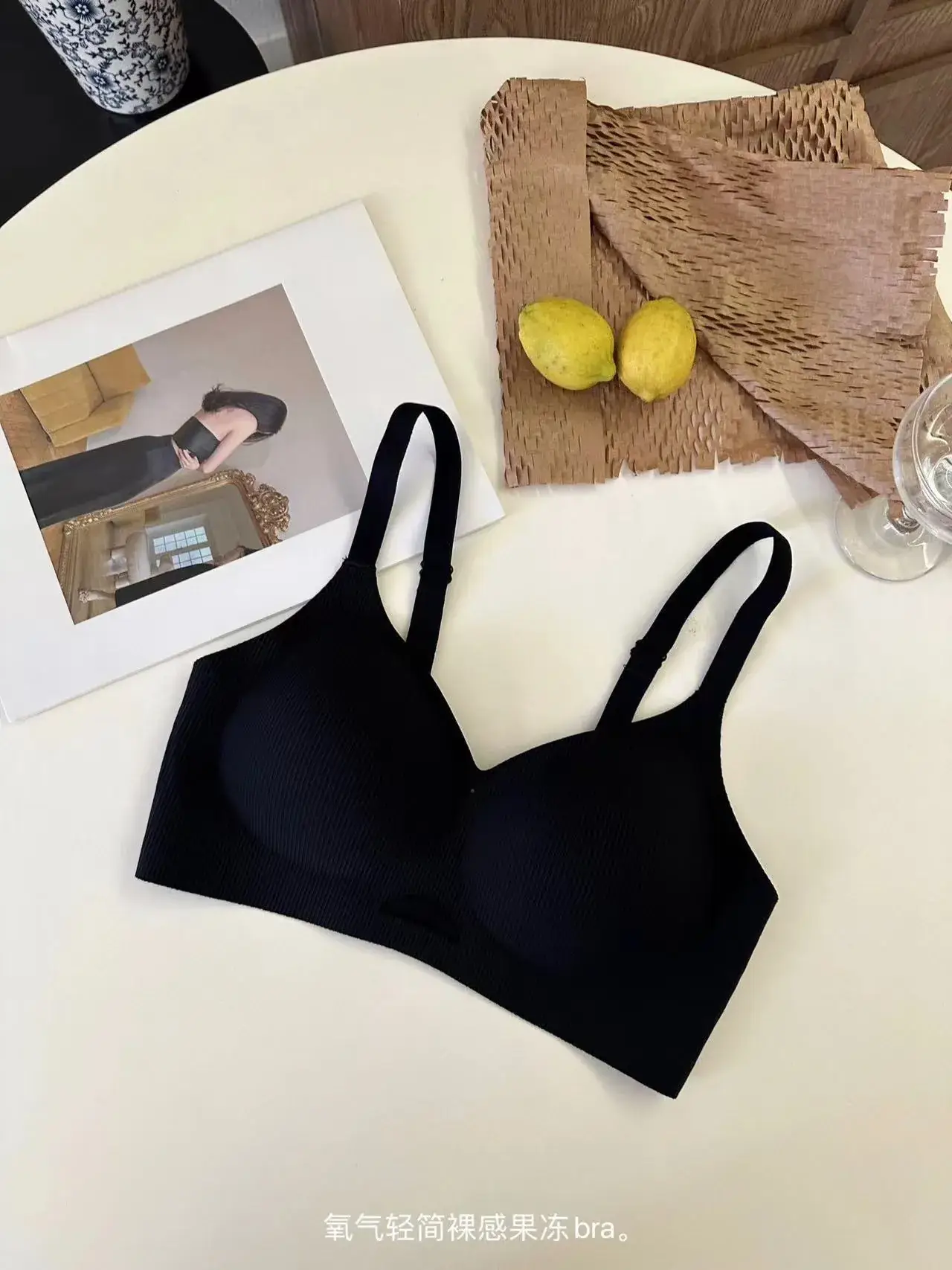 Girl's Bra Oxygen Cotton Jelly Soft Lacquer Hollow Mesh Sport Style Grey Maillard Bra