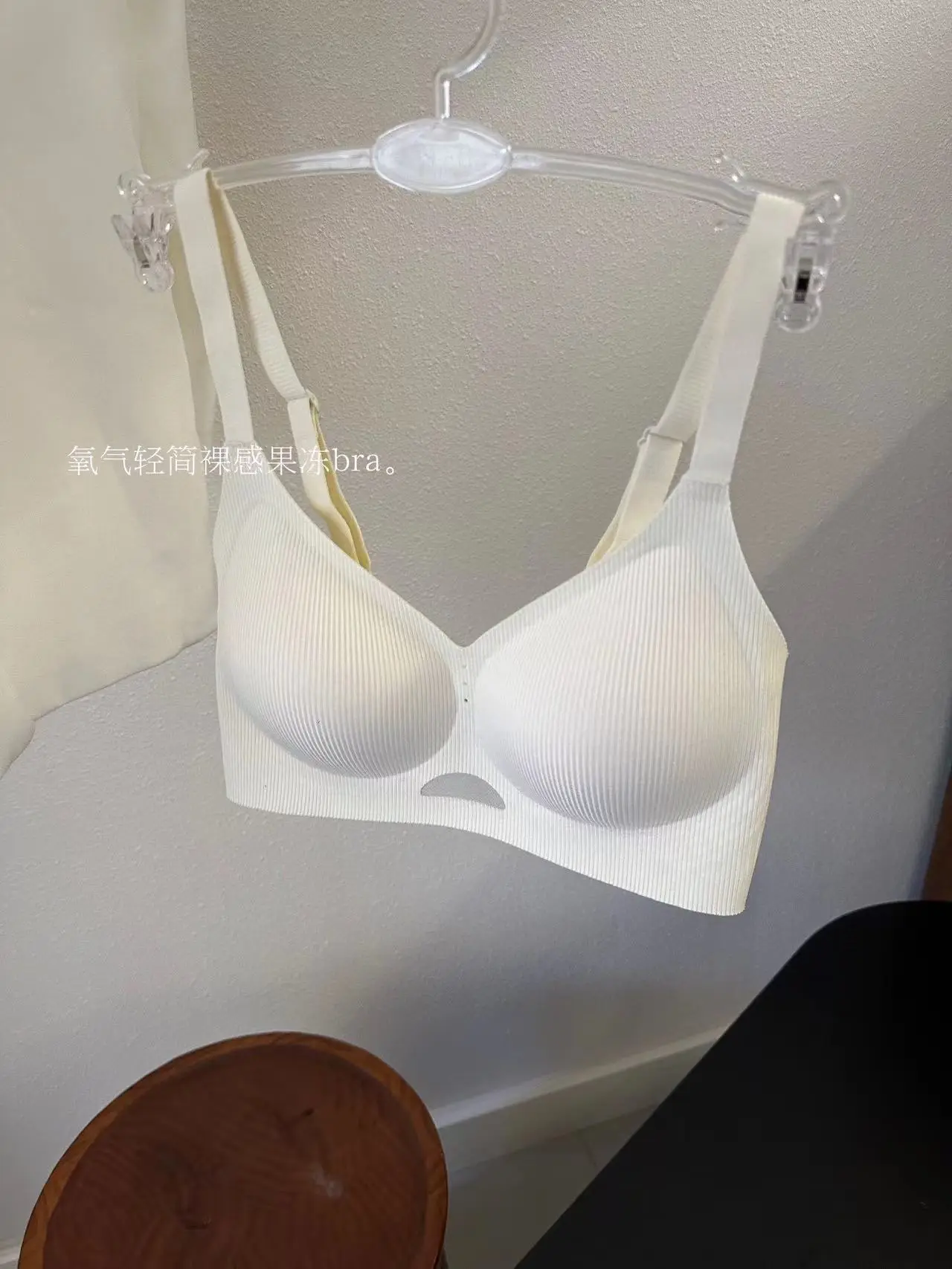 Girl's Bra Oxygen Cotton Jelly Soft Lacquer Hollow Mesh Sport Style Grey Maillard Bra — feature 21