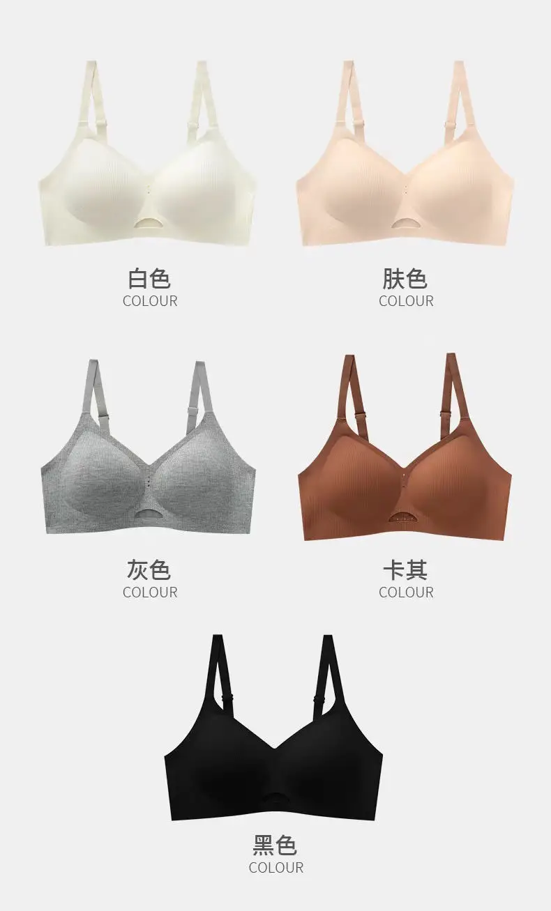 Girl's Bra Oxygen Cotton Jelly Soft Lacquer Hollow Mesh Sport Style Grey Maillard Bra — feature 3