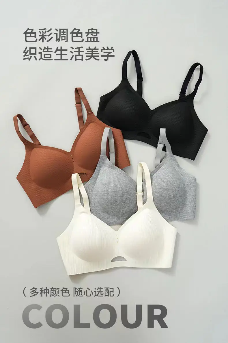 Girl's Bra Oxygen Cotton Jelly Soft Lacquer Hollow Mesh Sport Style Grey Maillard Bra — feature 6