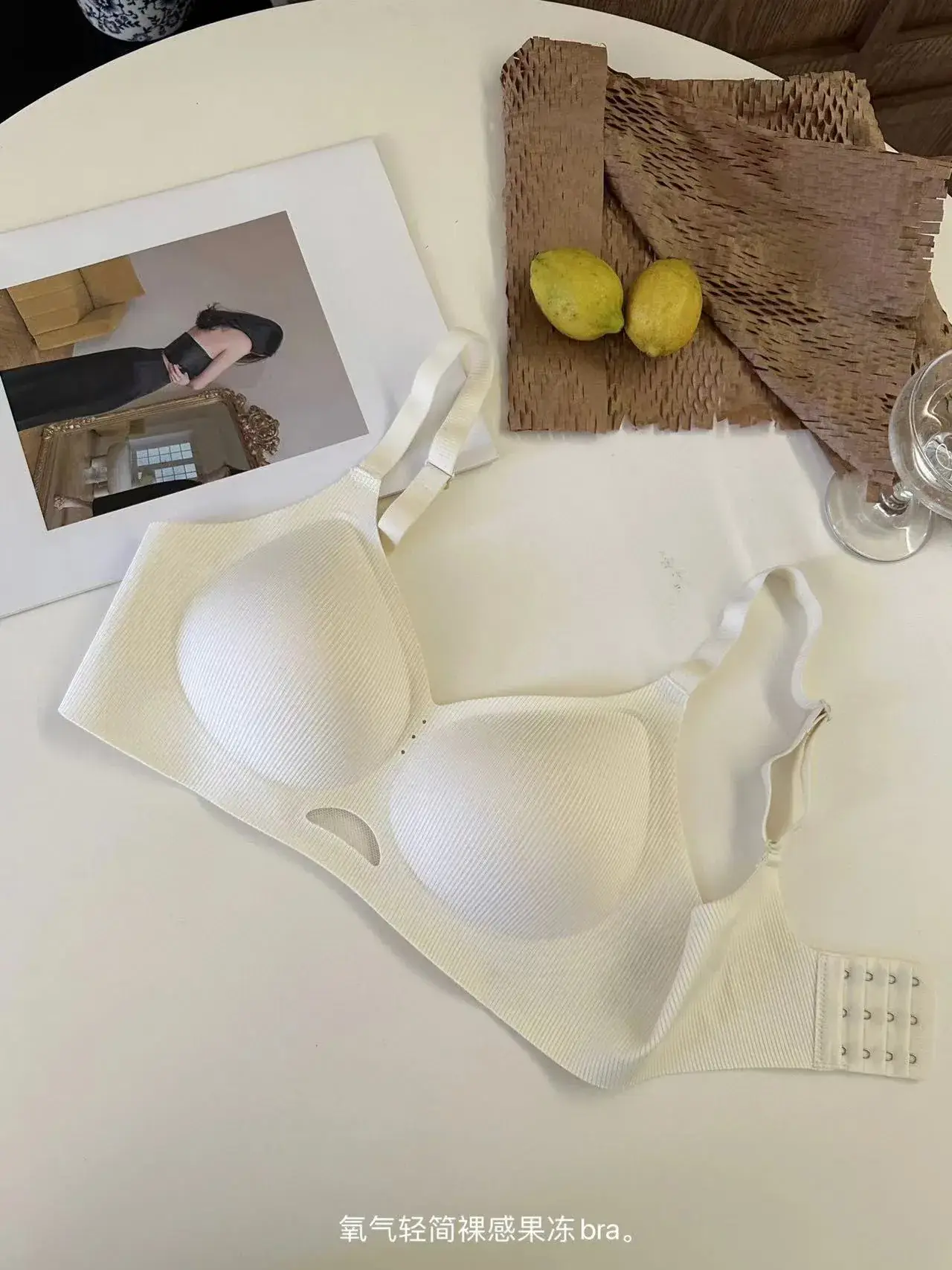 Girl's Bra Oxygen Cotton Jelly Soft Lacquer Hollow Mesh Sport Style Grey Maillard Bra