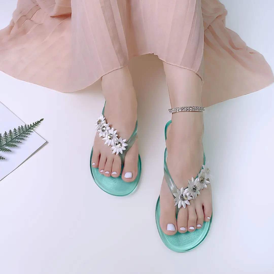 Temu Dropshipping Casual Sandals Transparent Flip-Flops Beach Women's Sandals Thong Jelly Shoes Flat Shoes — feature 2