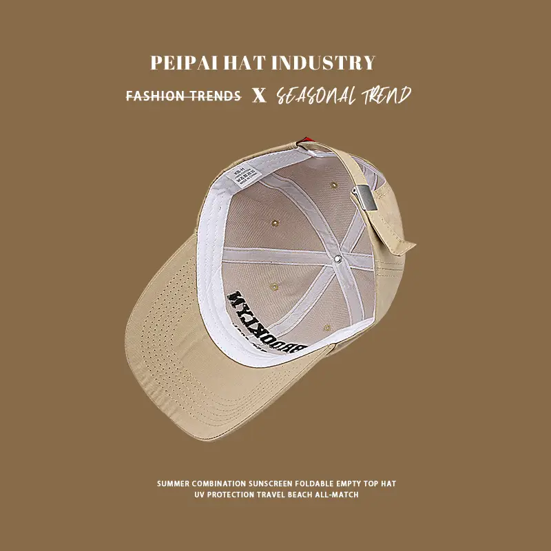 Brooklyn Men's Curved Eave Sun Hat Brown — feature 12