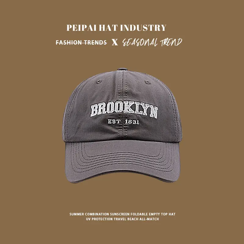 Brooklyn Men's Curved Eave Sun Hat Brown — feature 5