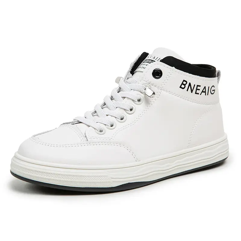 2026 New Spring and Autumn Fashion Non-Slip Mid-Top Sneakers, Wear-Resistant Soft-Soled Casual Shoes, Women's Height-Increasing White Shoes - Image 7