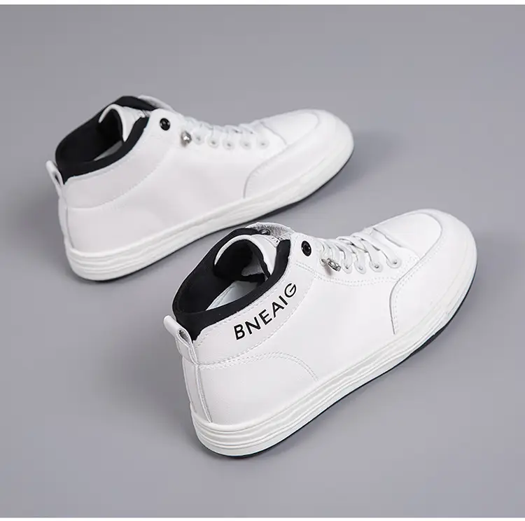 2026 New Spring and Autumn Fashion Non-Slip Mid-Top Sneakers, Wear-Resistant Soft-Soled Casual Shoes, Women's Height-Increasing White Shoes — feature 24