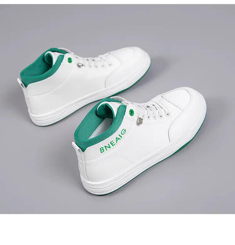 2026 New Spring and Autumn Fashion Non-Slip Mid-Top Sneakers, Wear-Resistant Soft-Soled Casual Shoes, Women's Height-Increasing White Shoes — feature 28