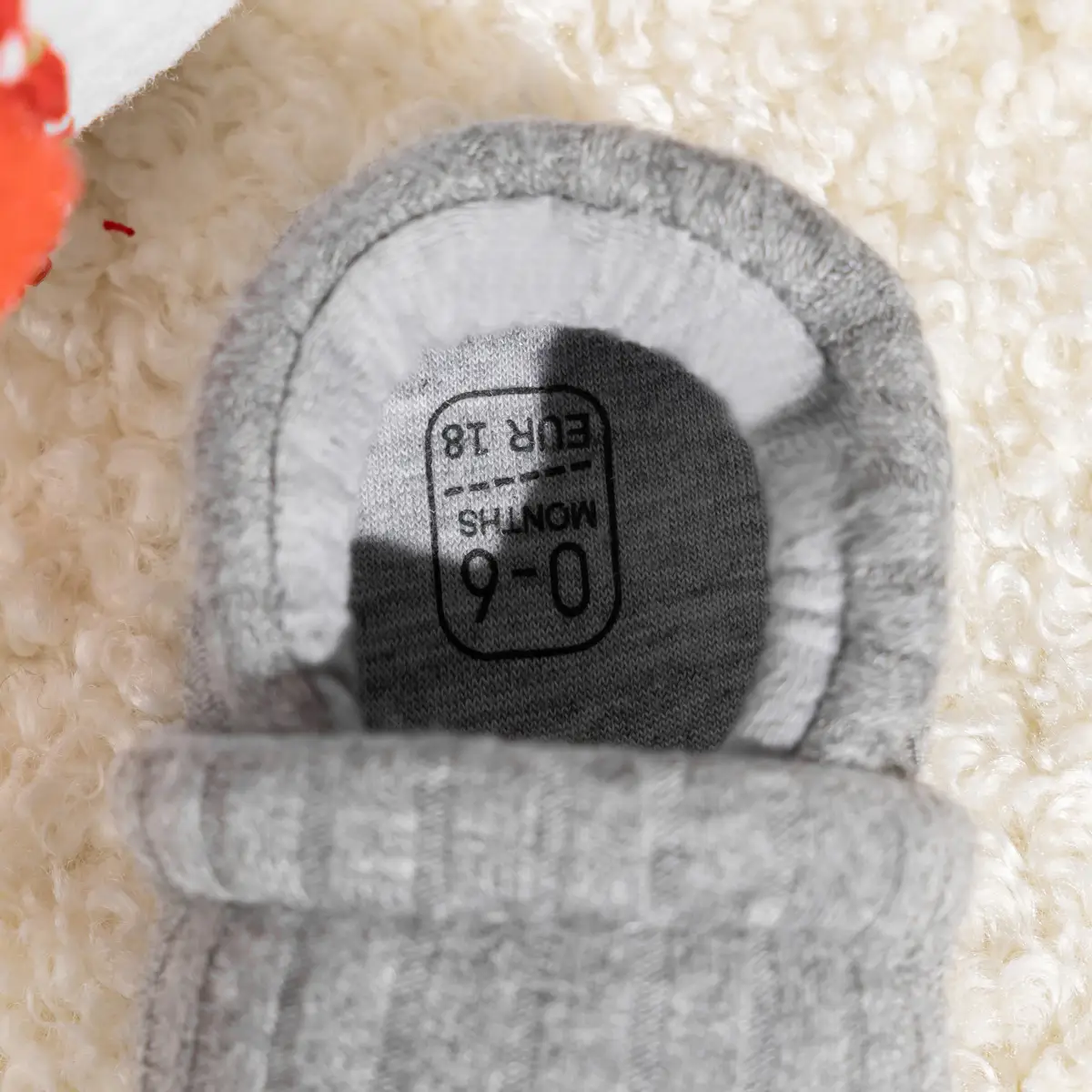 New 0-1 Year Old Baby Slip-on Knitted Shoes Grey White — feature 11