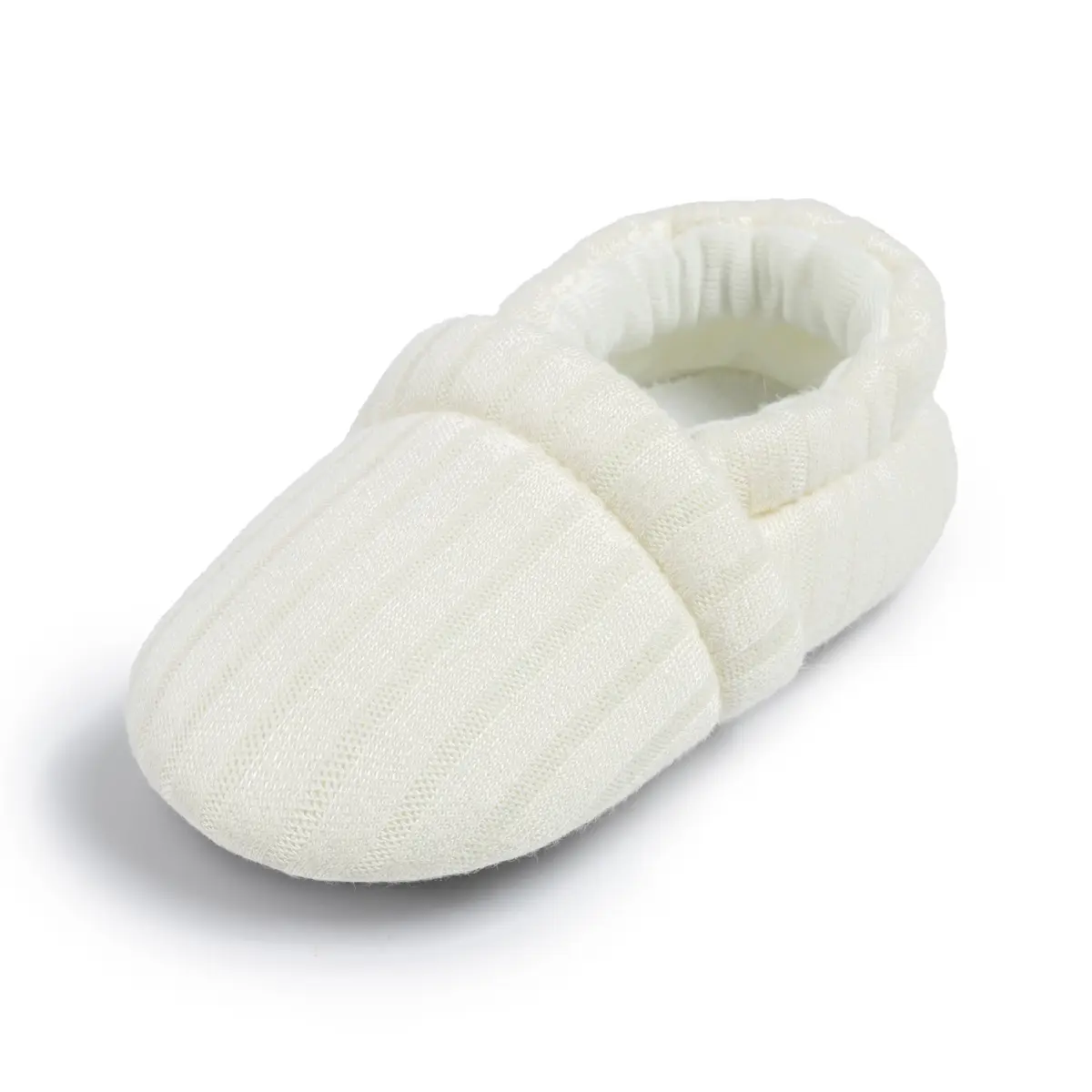 New 0-1 Year Old Baby Slip-on Knitted Shoes Grey White — feature 14