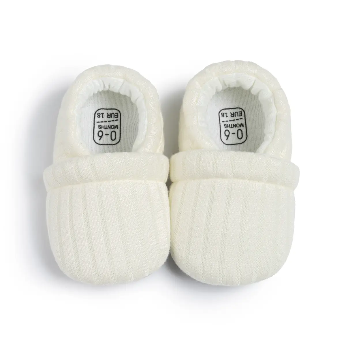 New 0-1 Year Old Baby Slip-on Knitted Shoes Grey White — feature 15
