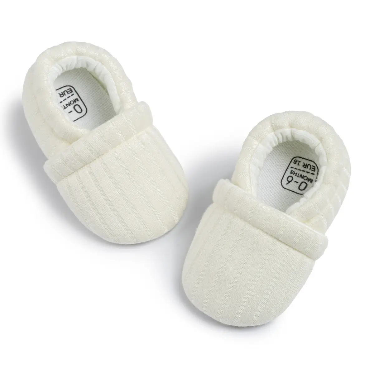 New 0-1 Year Old Baby Slip-on Knitted Shoes Grey White — feature 16