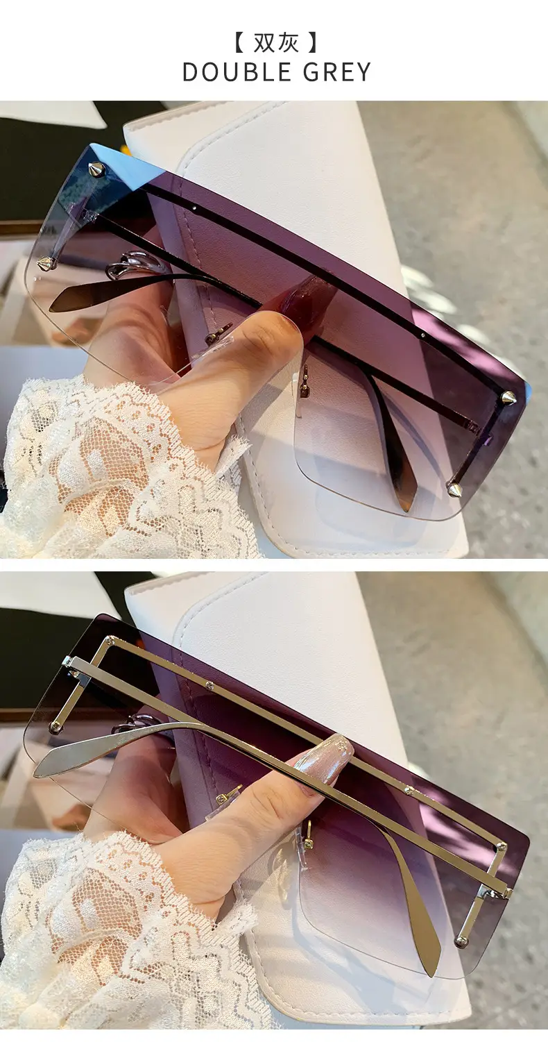 Oversized Black Lenses Women's European Sunglasses β feature 11