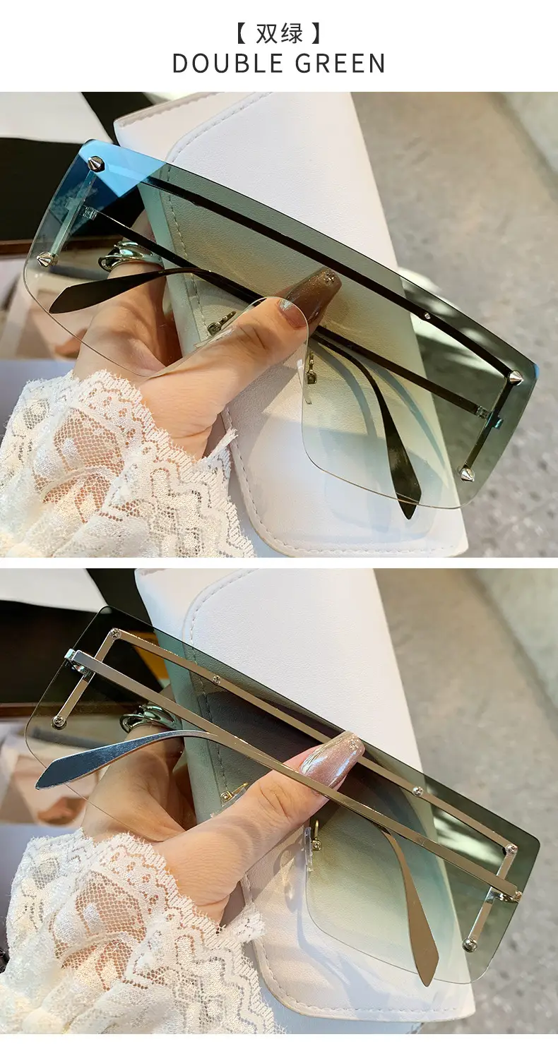 Oversized Black Lenses Women's European Sunglasses β feature 12