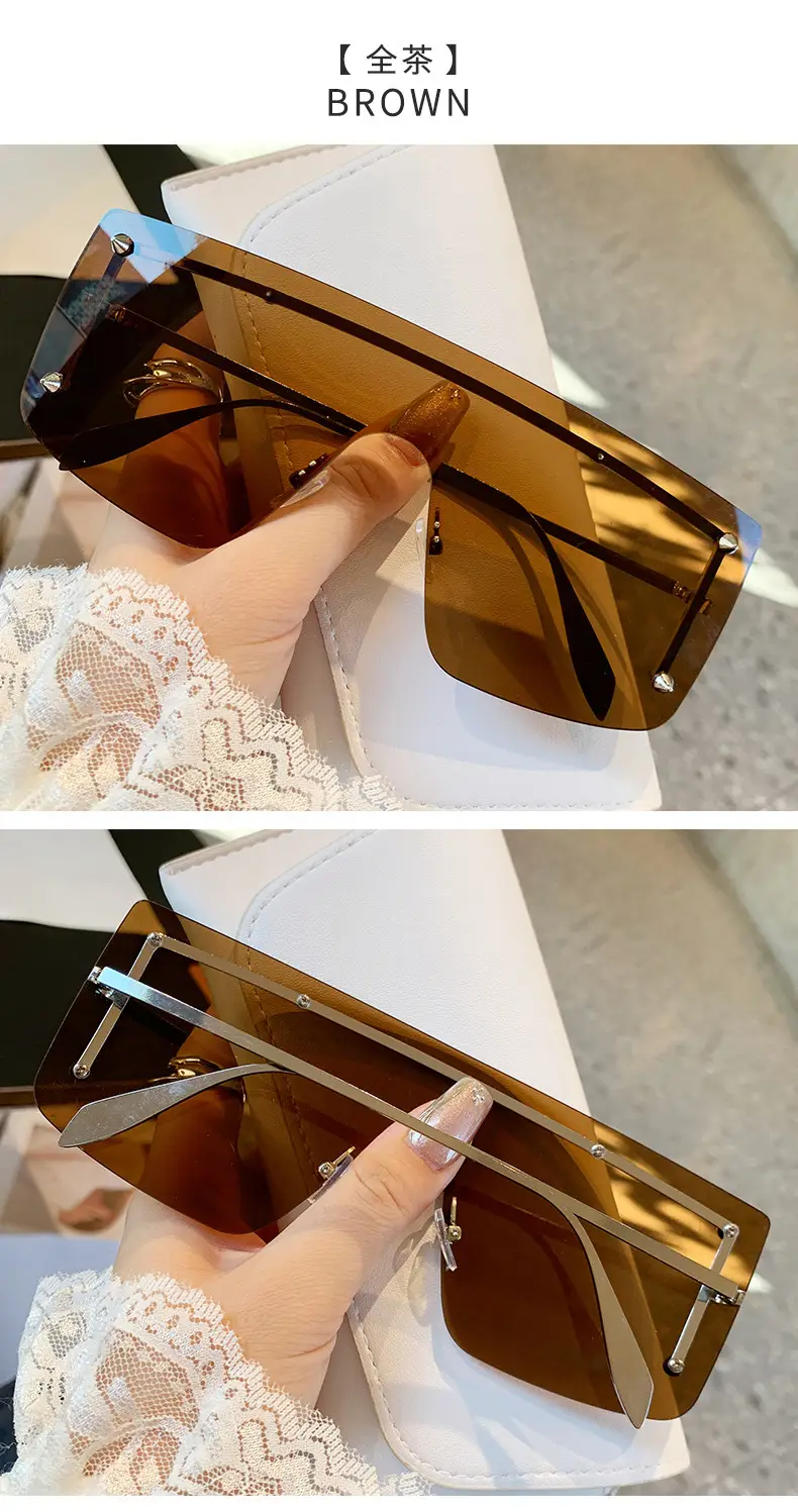 Oversized Black Lenses Women's European Sunglasses β feature 15