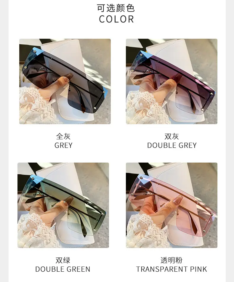 Oversized Black Lenses Women's European Sunglasses β feature 7