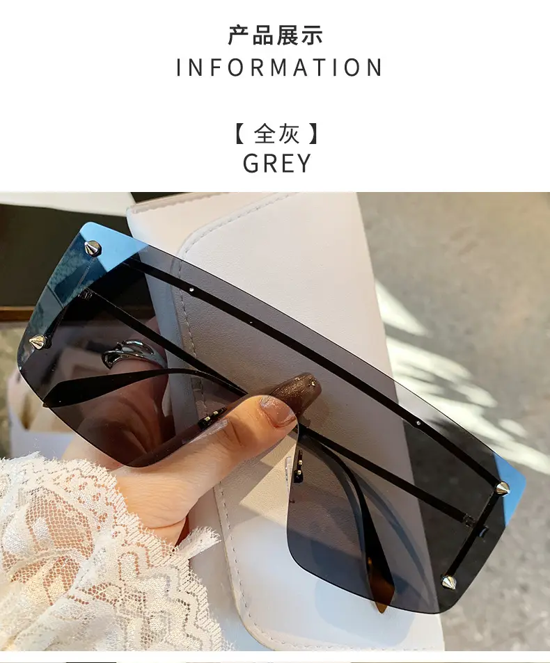 Oversized Black Lenses Women's European Sunglasses β feature 9