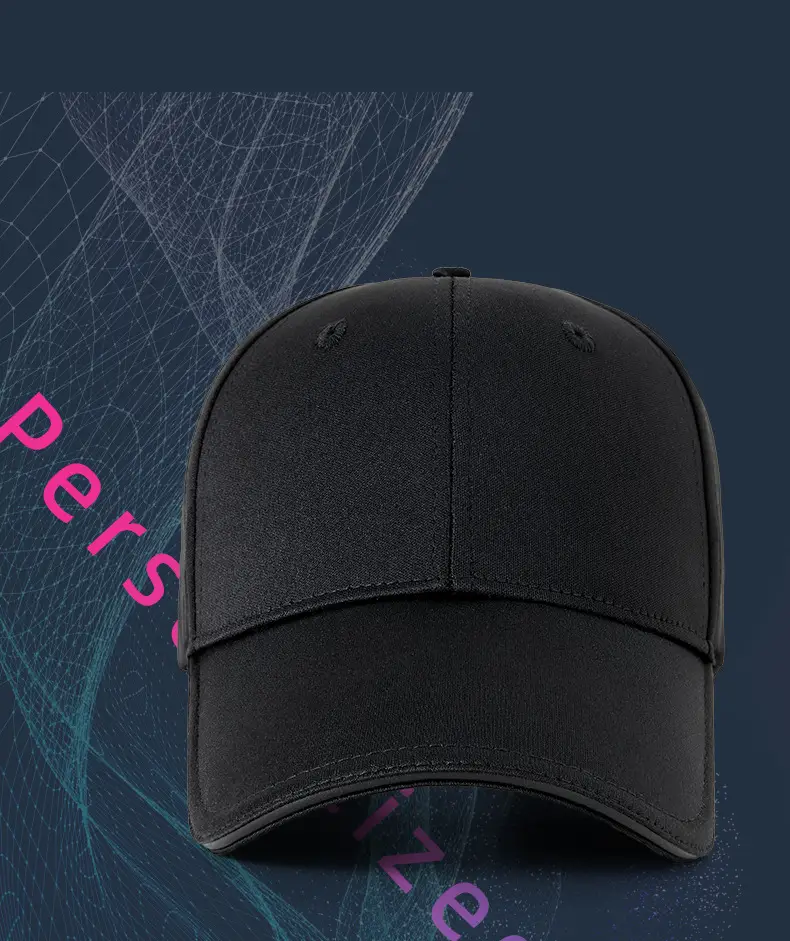 Men Black Cap with Duck Tongue Design — feature 12