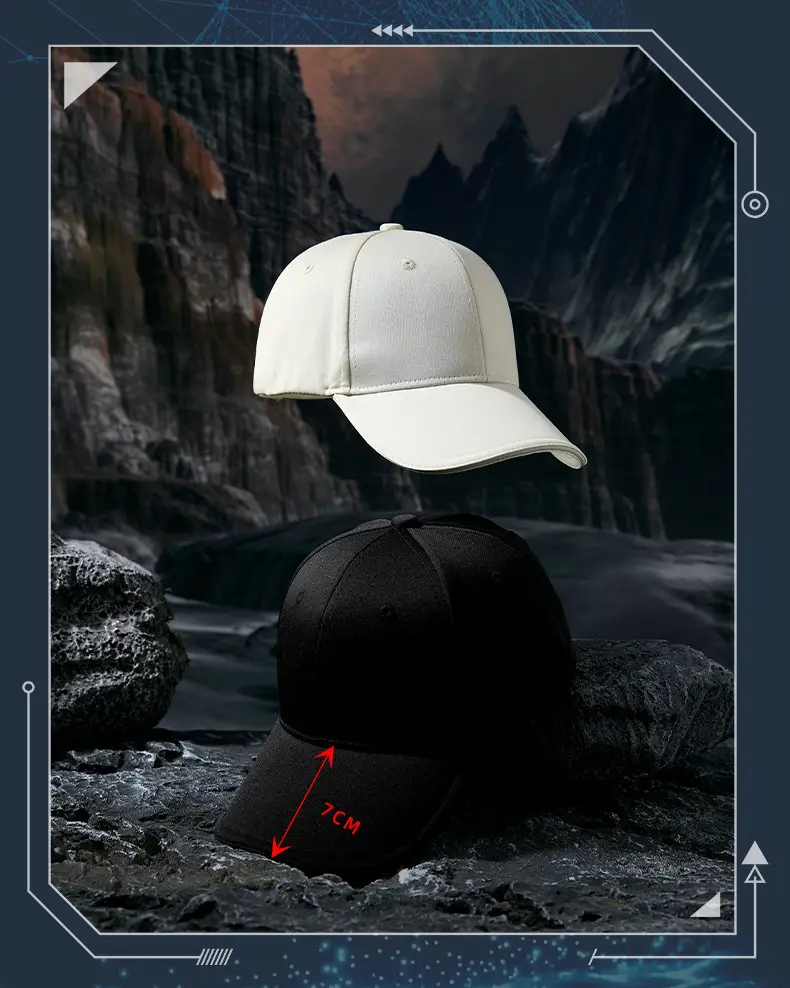 Men Black Cap with Duck Tongue Design — feature 14